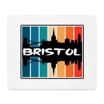 Bristol England Skyline Silhouette Travel Souvenir - Mouse Pad (horizontal) - white - Front