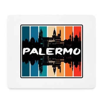 Palermo Italy Skyline Silhouette Travel Souvenir - Mouse Pad (horizontal) - white - Front