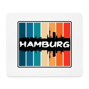 Hamburg Deutschland Skyline Silhouette Reisesouvenir - Mousepad (Querformat) - Weiß - Vorne