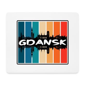 Danzig Polen Skyline Silhouette Reise Souvenir - Mousepad (Querformat) - Weiß - Vorne