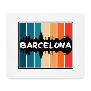 Barcelona Spain Skyline Silhouette Travel Souvenir - Mouse Pad (horizontal) - white - Front