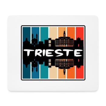 Trieste Italie Skyline Silhouette Souvenir de voyage - Tapis de souris (format paysage) - blanc - Devant