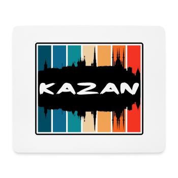 Kazan Russie Skyline Silhouette Souvenir de voyage - Tapis de souris (format paysage) - blanc - Devant