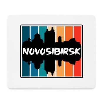 Novossibirsk Russie Skyline Silhouette Souve de voyage - Tapis de souris (format paysage) - blanc - Devant