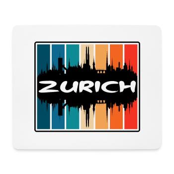 Zurich Switzerland Skyline Silhouette Travel Souve - Mouse Pad (horizontal) - white - Front