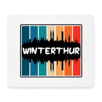 Winterthur Schweiz Skyline Silhouette Travel S - Mousepad (Querformat) - Weiß - Vorne