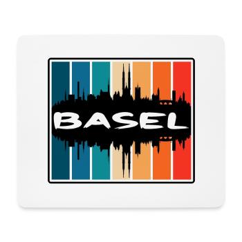 Basel Switzerland Skyline Silhouette Travel Souven - Mouse Pad (horizontal) - white - Front