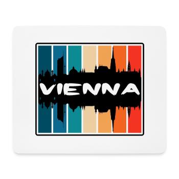Vienna Austria Skyline Silhouette Travel Souvenir - Mouse Pad (horizontal) - white - Front