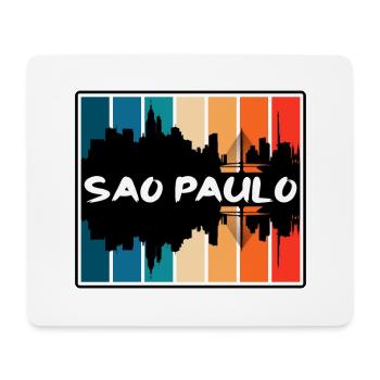 São Paulo Brasilien Skyline Silhouette Travel Souveni - Mousepad (Querformat) - Weiß - Vorne