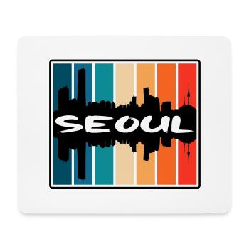 Seoul South Korea Skyline Silhouette Travel Souven - Mouse Pad (horizontal) - white - Front