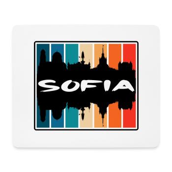 Sofia Bulgaria Skyline Silhouette Travel Souvenir - Mouse Pad (horizontal) - white - Front