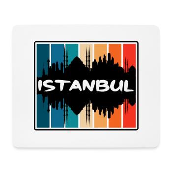 Istanbul Turkey Skyline Silhouette Travel Souvenir - Mouse Pad (horizontal) - white - Front