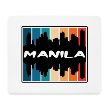 Manila Philippinen Skyline Silhouette Reisen Souve - Mousepad (Querformat) - Weiß - Vorne