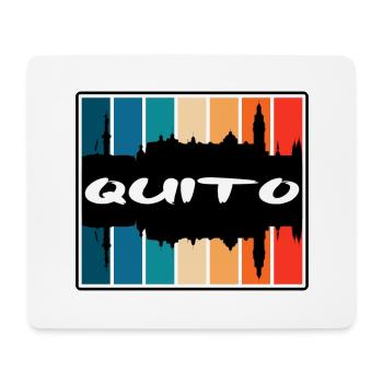 Quito Equador Skyline Silhouette Souvenir de voyage - Tapis de souris (format paysage) - blanc - Devant