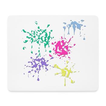 Taches de couleur - Tapis de souris (format paysage) - blanc - Devant