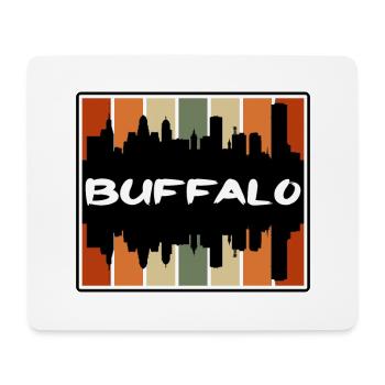 Buffalo New York Usa Skyline Silhouette Travel Sou - Mouse Pad (horizontal) - white - Front