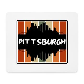 Pittsburgh Pennsylvanie États-Unis Skyline Silhouette Tra - Tapis de souris (format paysage) - blanc - Devant