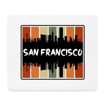 San Francisco Californie États-Unis Skyline Silhouette Tr - Tapis de souris (format paysage) - blanc - Devant