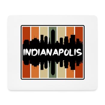 Indianapolis Indiana États-Unis Skyline Silhouette Voyage - Tapis de souris (format paysage) - blanc - Devant