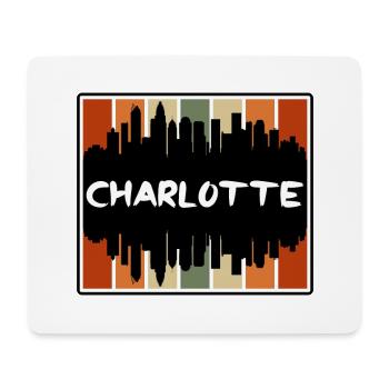 Charlotte North Carolina Usa Skyline Silhouette Tr - Mouse Pad (horizontal) - white - Front