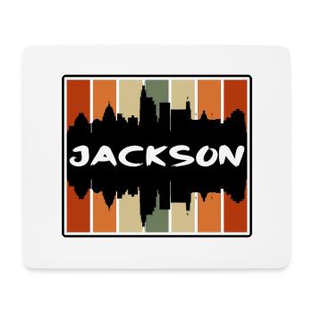 Jackson Mississippi USA Skyline Silhouette Reisen - Mousepad (Querformat) - Weiß - Vorne