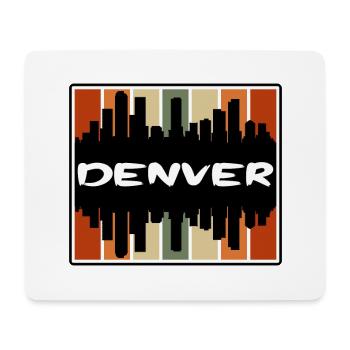 Denver Colorado USA Skyline Silhouette Reisen Souv - Mousepad (Querformat) - Weiß - Vorne