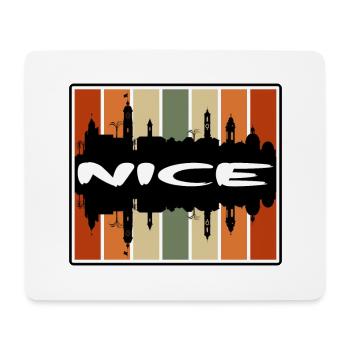 Nizza Frankreich Skyline Silhouette Reise Souvenir - Mousepad (Querformat) - Weiß - Vorne