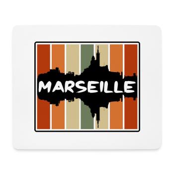 Marseille Frankreich Skyline Silhouette Reise Souveni - Mousepad (Querformat) - Weiß - Vorne