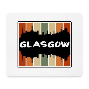 Glasgow Ecosse Skyline Silhouette Voyage Souveni - Tapis de souris (format paysage) - blanc - Devant