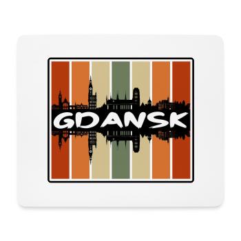 Danzig Polen Skyline Silhouette Reise Souvenir - Mousepad (Querformat) - Weiß - Vorne