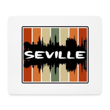 Seville Spain Skyline Silhouette Travel Souvenir - Mouse Pad (horizontal) - white - Front