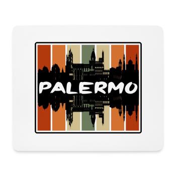 Palermo Italien Skyline Silhouette Reise Souvenir - Mousepad (Querformat) - Weiß - Vorne