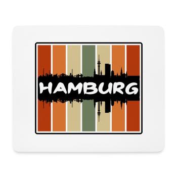Hamburg Deutschland Skyline Silhouette Reisesouvenir - Mousepad (Querformat) - Weiß - Vorne