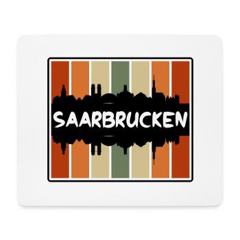 Sarrebruck Allemagne Skyline Silhouette Travel Souv - Tapis de souris (format paysage) - blanc - Devant