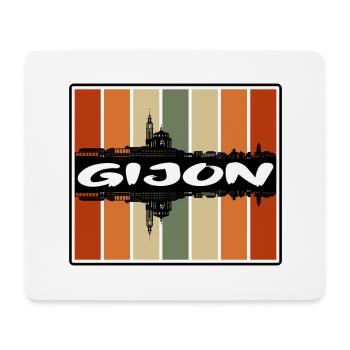 Gijon Spanien Skyline Silhouette Reise Souvenir - Mousepad (Querformat) - Weiß - Vorne