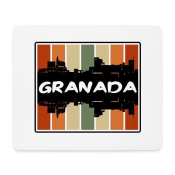 Granada Spain Skyline Silhouette Travel Souvenir - Mouse Pad (horizontal) - white - Front