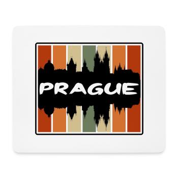 Prag Tschechien Skyline Silhouette Reise Souvenir - Mousepad (Querformat) - Weiß - Vorne