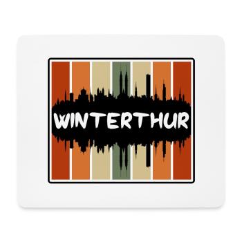 Winterthur Schweiz Skyline Silhouette Travel S - Mousepad (Querformat) - Weiß - Vorne