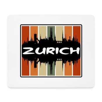 Zurich Switzerland Skyline Silhouette Travel Souve - Mouse Pad (horizontal) - white - Front