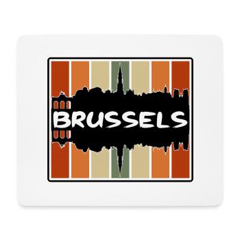 Brussels Belgium Skyline Silhouette Travel Souveni - Mouse Pad (horizontal) - white - Front