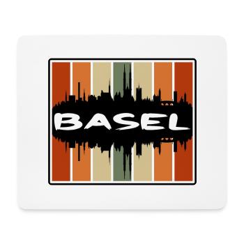 Basel Switzerland Skyline Silhouette Travel Souven - Mouse Pad (horizontal) - white - Front
