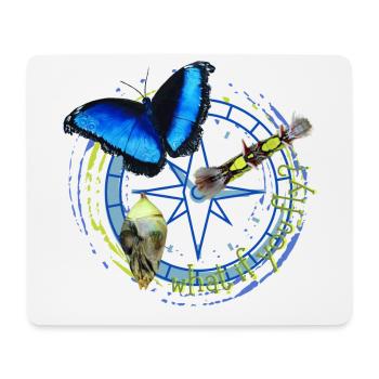 what if you fly? butterfly in evolution - Mousepad (Querformat) - Weiß - Vorne