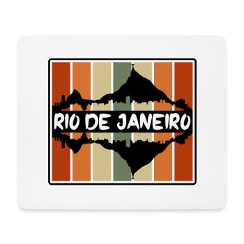 Rio de Janeiro Brasilien Skyline Silhouette Reisen So - Mousepad (Querformat) - Weiß - Vorne
