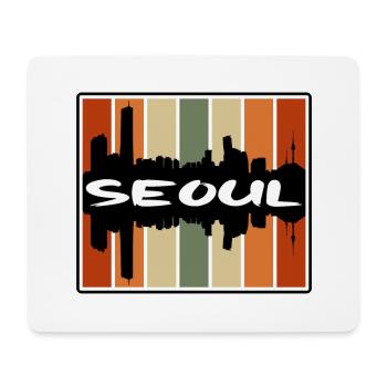 Seoul Südkorea Skyline Silhouette Travel Souven - Mousepad (Querformat) - Weiß - Vorne