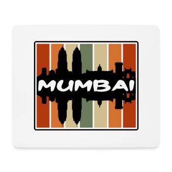 Mumbai India Skyline Silhouette Travel Souvenir - Mouse Pad (horizontal) - white - Front