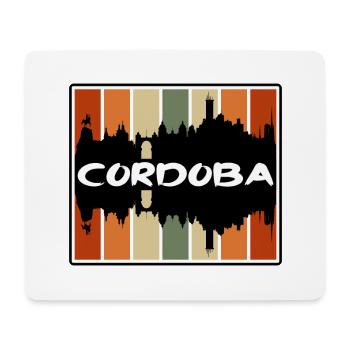Cordoba Argentine Skyline Silhouette Travel Souven - Tapis de souris (format paysage) - blanc - Devant