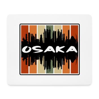 Osaka Japan Skyline Silhouette Reise Souvenir - Mousepad (Querformat) - Weiß - Vorne