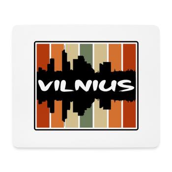 Vilnius Lithuania Skyline Silhouette Travel Souven - Mouse Pad (horizontal) - white - Front