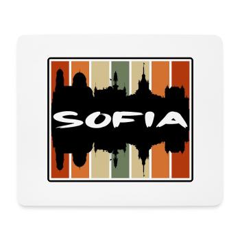 Sofia Bulgaria Skyline Silhouette Travel Souvenir - Mouse Pad (horizontal) - white - Front