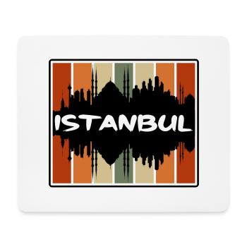 Istanbul Turkey Skyline Silhouette Travel Souvenir - Mouse Pad (horizontal) - white - Front